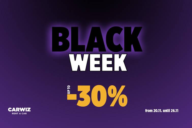 Black Week Angebot bis zu -30% bei Carwiz!