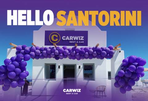 Santorini wears the colors of Carwiz!