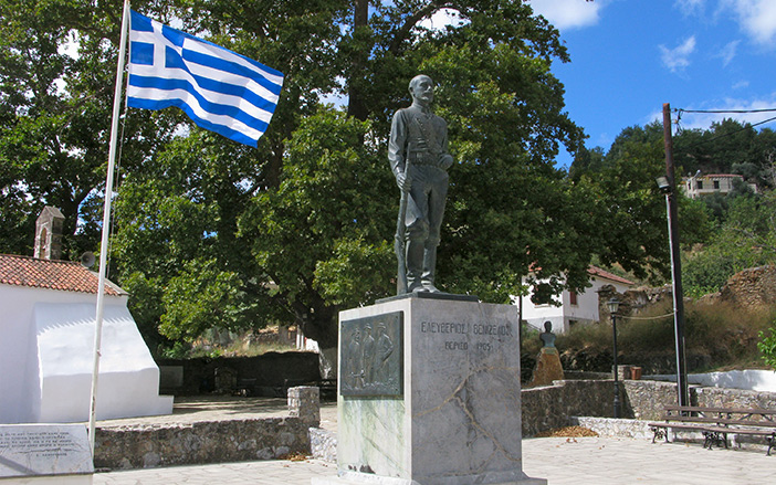 The statue of Eleftherios Venizelos in Theriso